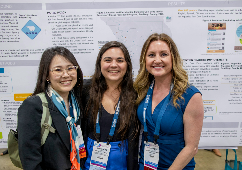 Students infront of their research board at NACCHO