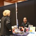 Indigenous Peoples Agency Booth talking to Dr. Tamara Stromhaur
