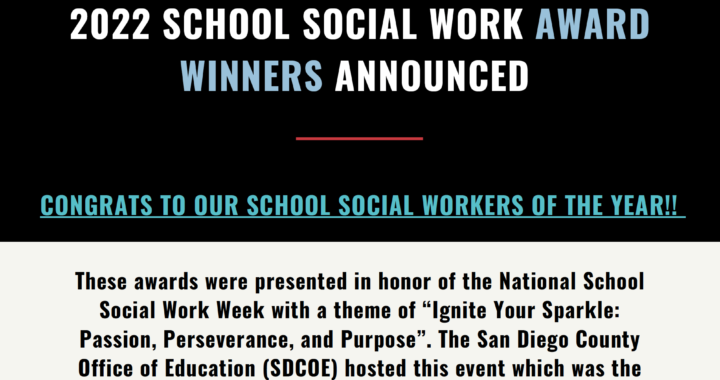 2022 School Social Work Award Winners Announced