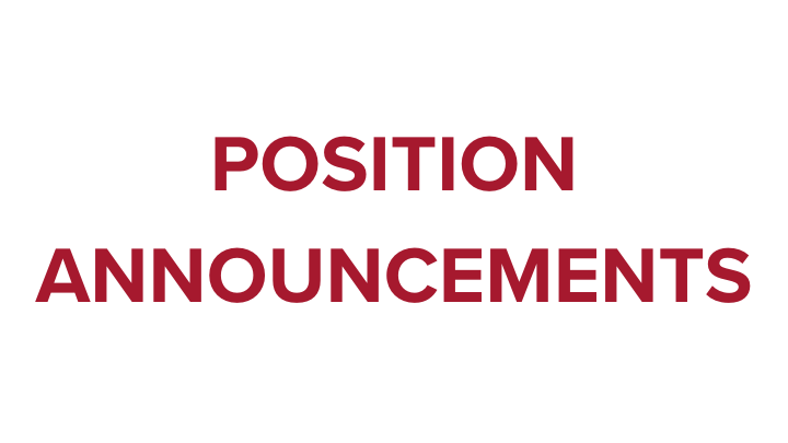 Position Announcements