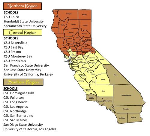 Map of SERVE locations